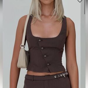 Princess Polly brown vest top